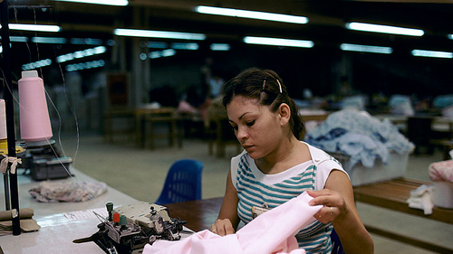 Factory worker in Latin America