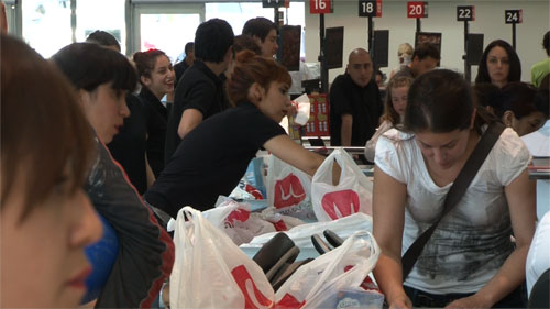 Shoppers in Chile
