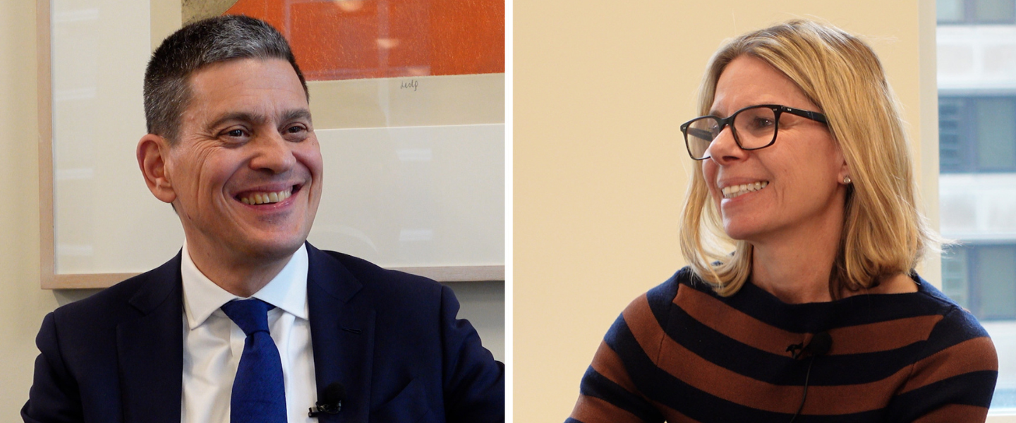 Anna Bjerde and David Miliband
