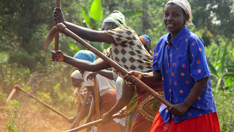 Kenyan women working in the field.