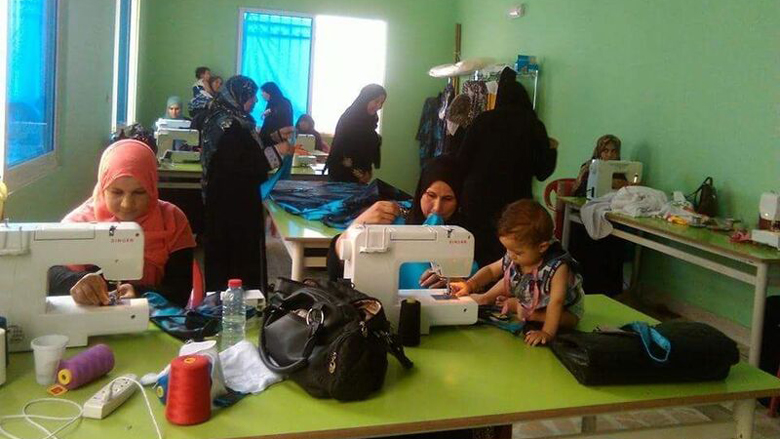 A new sewing workshop provided for by the ESSRP in Zaatari.