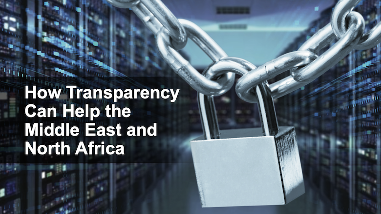 MENA Economic Update cover page for the April 2020 edition: How transparency can help the Middle East and North Africa.