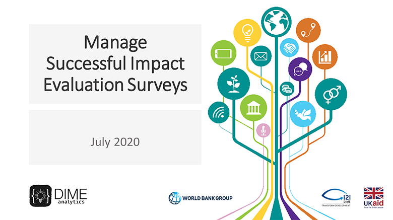 Manage Successful Impact Evaluation Surveys photo with logos