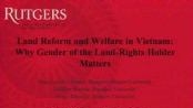 Land Reform and Welfare in Vietnam