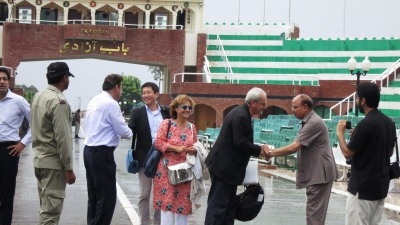 The Vice President ended his trip by crossing to India by foot at the Wagah border crossing