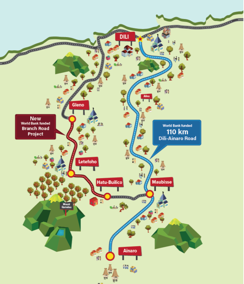 Timor-Leste Branch Roads Project Map