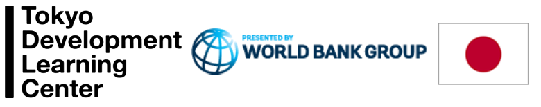 Logo of TDLC, World Bank Group and flag of Japan