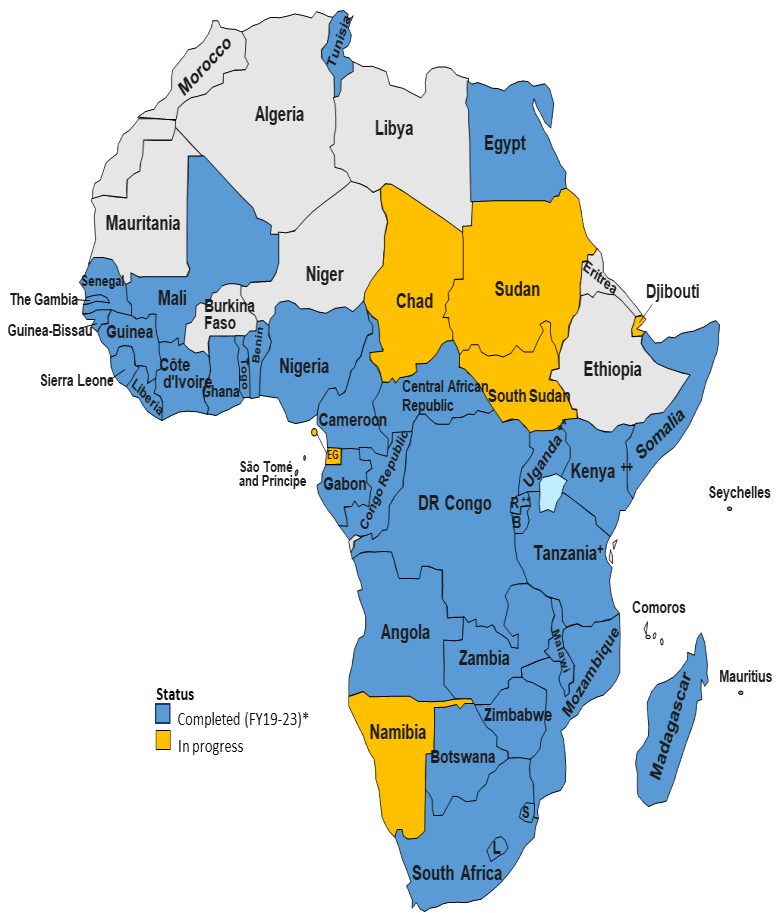 Digital Economy For Africa Initiative Country Diagnostics Update July Map