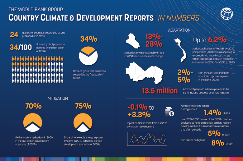 Infographic: Country Climate and Development Reports in Numbers