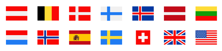 Donor country flags