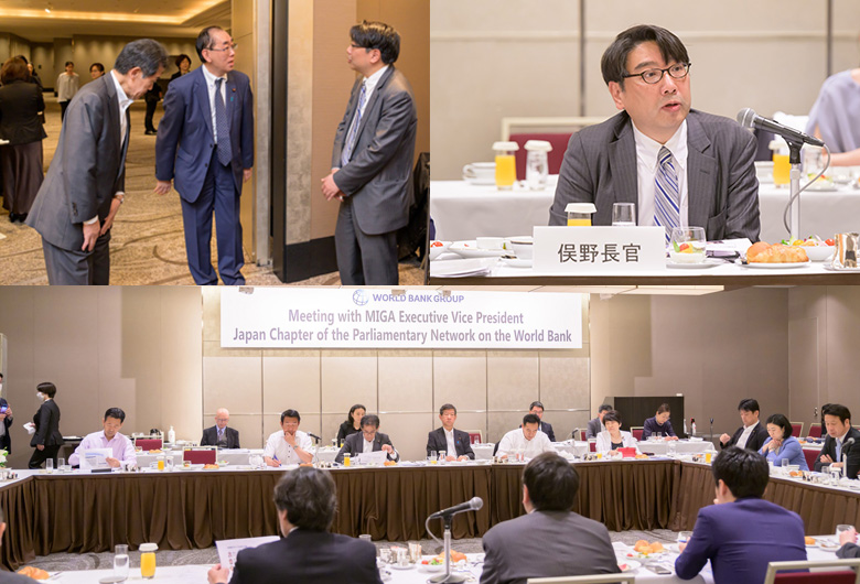 MIGA EVP Hiroshi Matano meets with members of the Japan Chapter