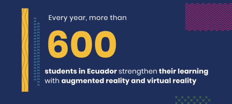 Every year, more than 600 students in Ecuador are helped to learn with augmented reality and virtual reality technology