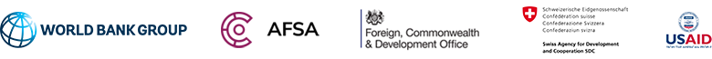 Disaster risk financing event donor logos