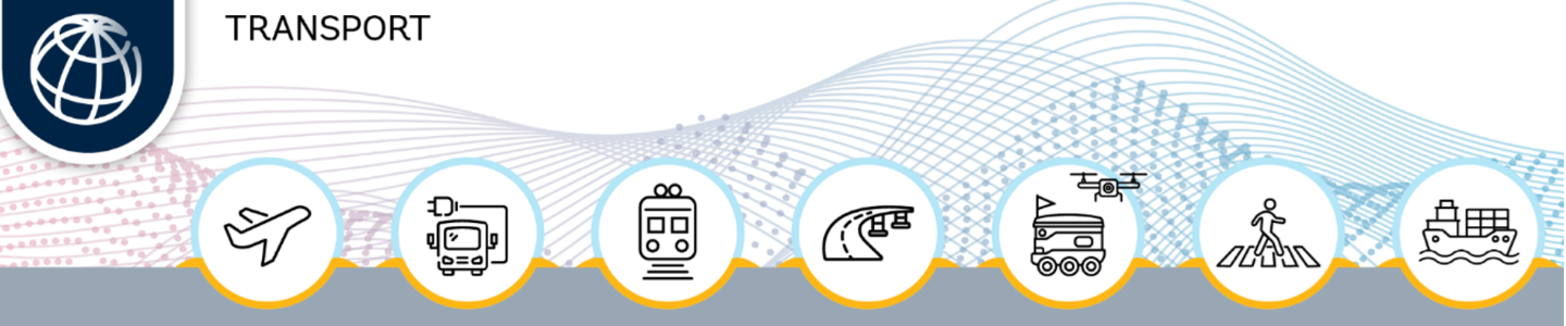 Transport banner with icons