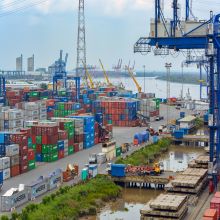 Image of a port container terminal