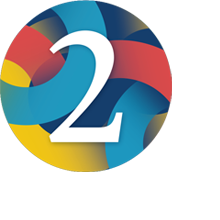 Circle artwork and the number 2