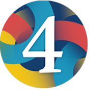 Circle artwork and the number 4