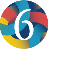 Circle artwork and the number 6