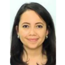 Woman with black hair smiling