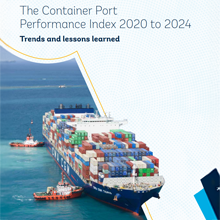 Publication cover: The Container Port Performance Index 2020 to 2024