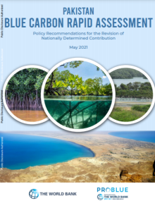 Report cover: Pakistan Blue Carbon Rapid Assessment: Policy Recommendations for the Revision of Nationally Determined Contribution 