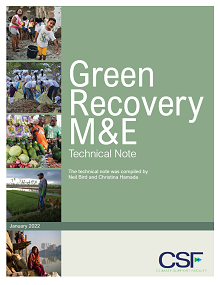 CSF Green Recovery Monitoring and Evaluation Technical Note cover