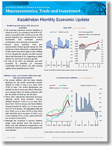 Kazakhstan Monthly Economic Update front page