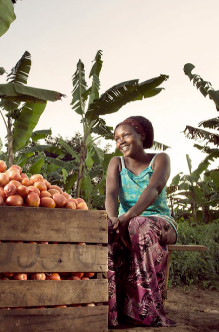 Woman fruits