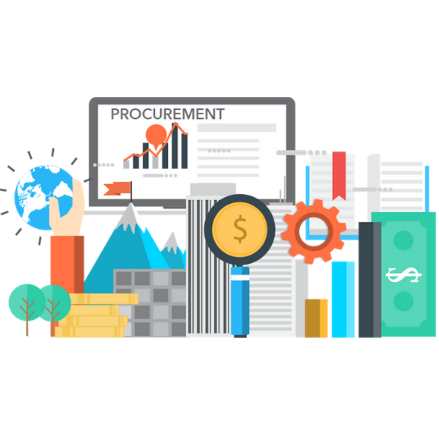 Graphic with elements of procurement process