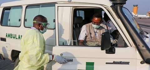 COVID-19 preparedness in DRC. Photo: © Eugene Kabambi/WHO