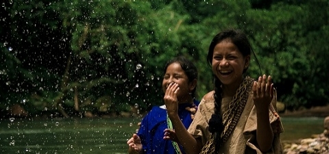 Two indigenous girls from the Amazon region