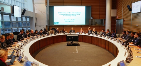 Image of ICP Governing Board: members sitting around a large table