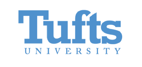 Tufts logo with a white border