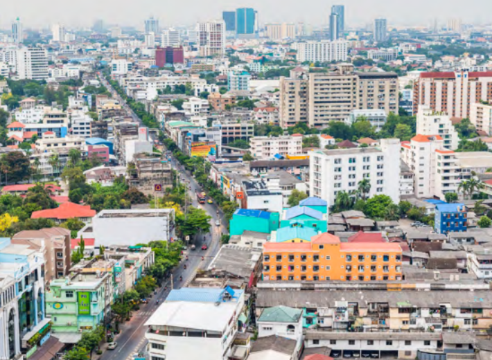 A photo of city from above