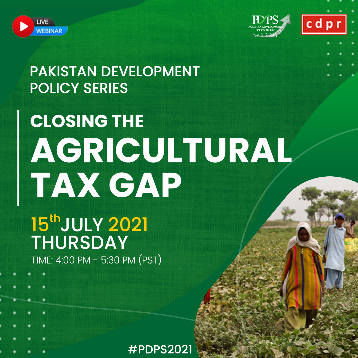 Event banner for Closing the Agricultural Tax Gap webinar