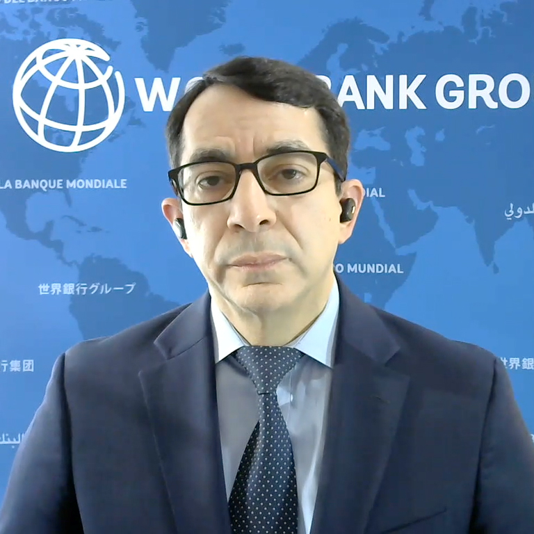 World Bank Prospects Group Director Ayhan Kose looks at the camera.