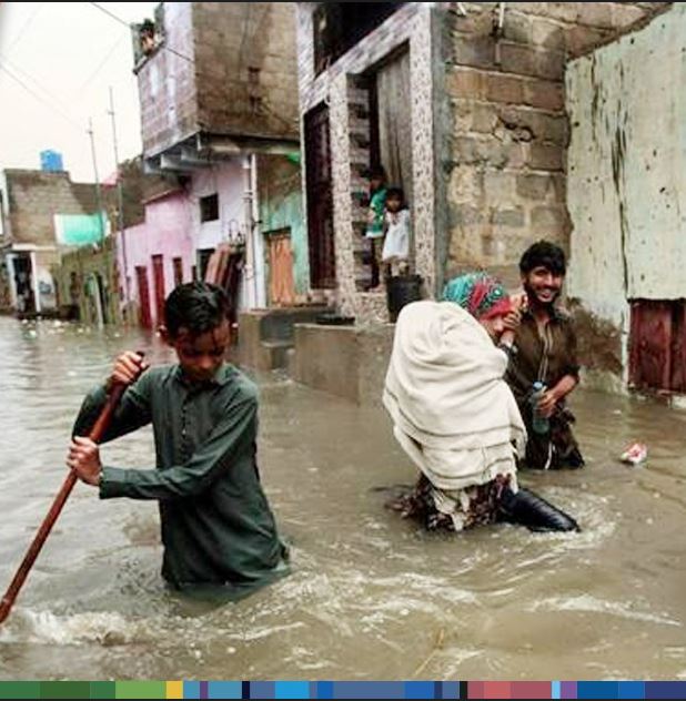 Pakistan floods in Karachi