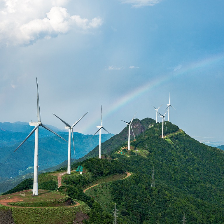 Heyuan Queyashan Wind Farm in Guangdong, China