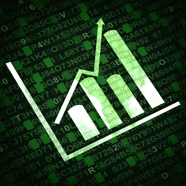 graph and numbers on the green background. Autor niyazz- Adobe Stock 