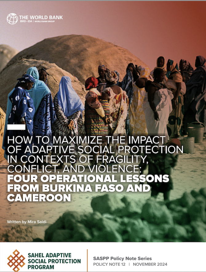 SASPP PN12 - How to Maximize the Impact of ASP in Contexts of FCV: Four Operational Lessons from Burkina Faso and Cameroon
