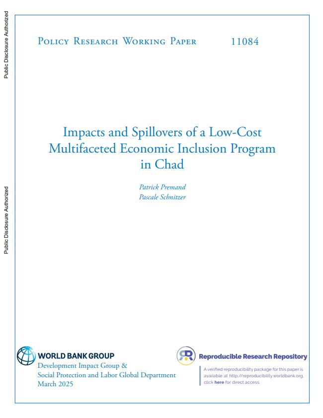 Report Impacts and Spillovers of a Low-Cost Multifaceted Economic Inclusion Program in Chad 
