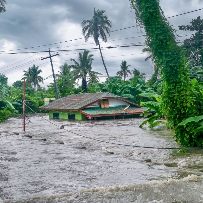 Flood and house under water. Photo: Cheryl Ramalho