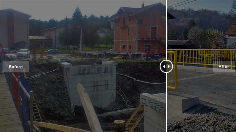 Before-After: Bosnia floods reconstruction, slide 3
