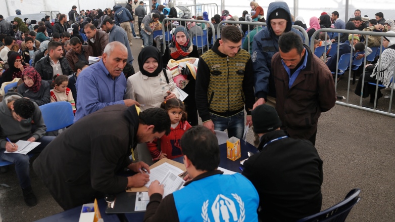 A Syrian refugee family in Lebanon