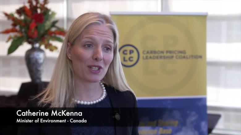 Catherine McKenna, Minister of Environment, Canada talks about putting a price on carbon in jurisdictions across the country