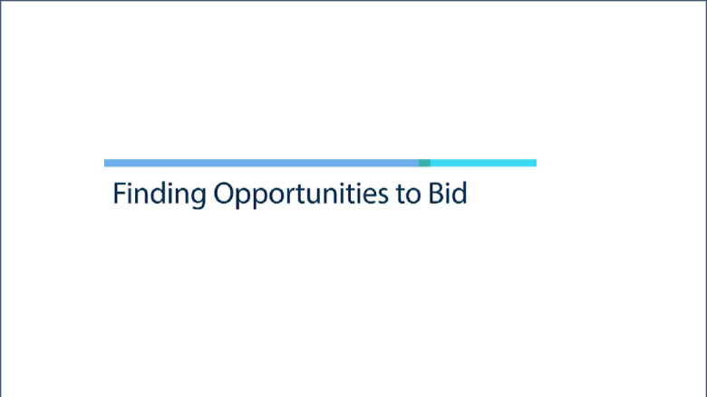 Procurement opportunities for bidding