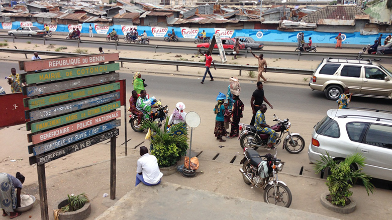 A marketplace in Benin