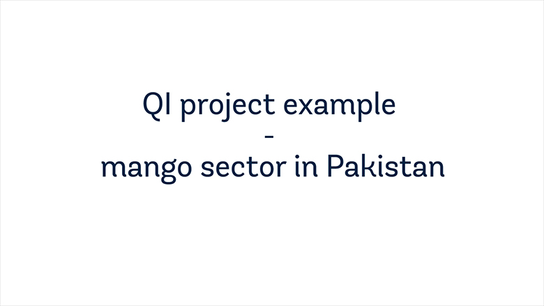 Quality Infrastructure Project Example - Mango Sector in Pakistan