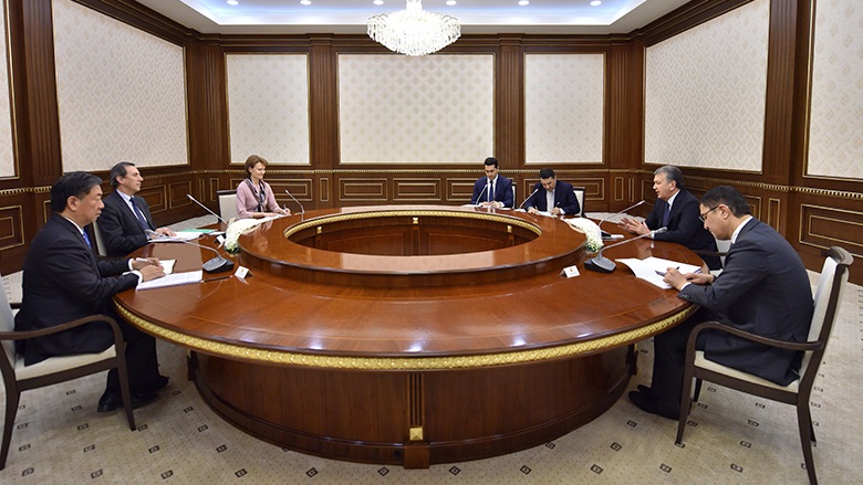 Cyril Muller, World Bank Vice-President for Europe and Central Asia, meets with the President of Uzbekistan, Shavkat Mirziyoyev (Photo: Press Service of the President of Uzbekistan)
