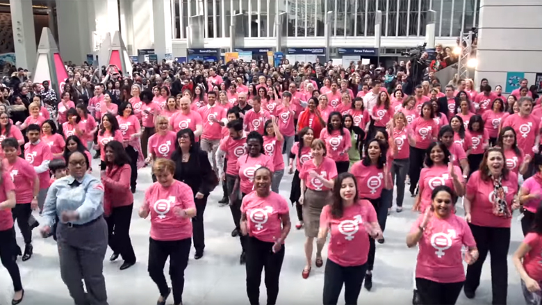 A Flash Mob on International Women’s Day